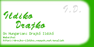 ildiko drajko business card