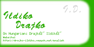 ildiko drajko business card
